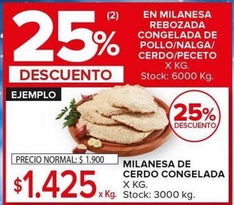 Carrefour Maxi Milanesa de cerdo congelada x kg oferta