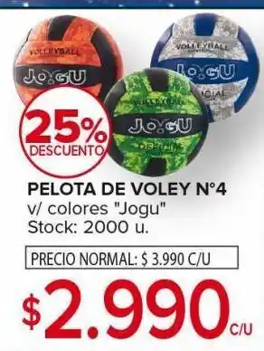 Carrefour Maxi Pelota de voley no 4 v/colores jogu oferta