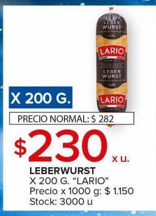 Carrefour Maxi Leberwurst lario 200g oferta
