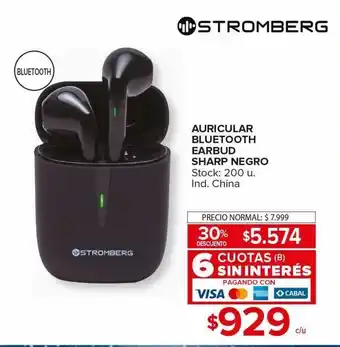 Carrefour Maxi Auricular bluetooth earbud stromberg sharp negro oferta