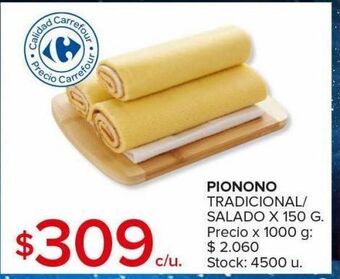 Carrefour Maxi Pionono tradicional/salado x 150g oferta