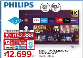 Carrefour Maxi Smart tv philips android 50 4k oferta