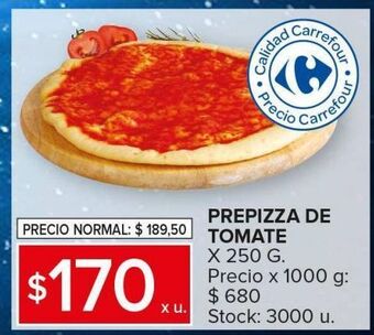 Carrefour Maxi Prepizza de tomate x 250g oferta