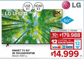 Carrefour Maxi Smart tv lg 50 4k oferta