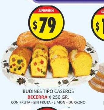 Supermercados Becerra Becerra Budines Tipo Caseros x 250gr oferta