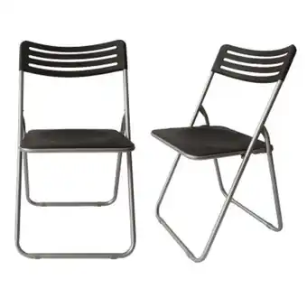 Pinturerías Rex Combo x2 silla plegable jardin plastico y aluminio negra oferta