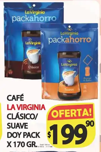 Supermercados Becerra La Virginia Café Clásico/Suave Doy Pack x 170gr oferta