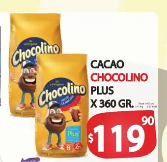 Supermercados Becerra Cacao Chocolino Plus x 360gr oferta