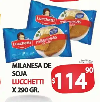 Supermercados Becerra Lucchetti Milanesa De Soja x 290gr oferta