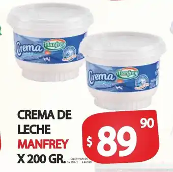 Supermercados Becerra Manfrey Crema De Leche x 200 gr oferta