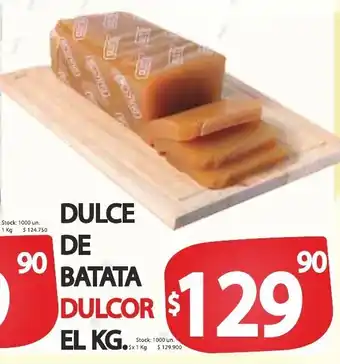 Supermercados Becerra Dulcor Dulce de Batata el kg. oferta