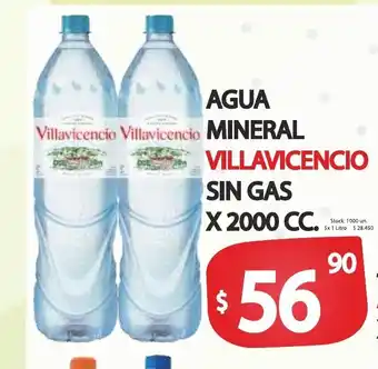 Supermercados Becerra Villavicencio Agua mineral sin gas x 2000cc oferta