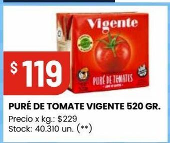 Changomas Puré de tomate vigente 520g oferta