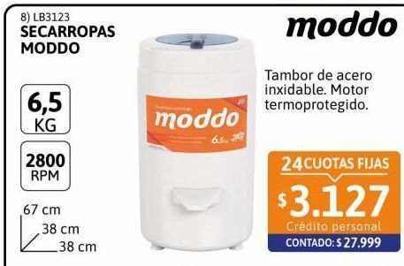 Cetrogar Secarropas moddo 6.5kg pvc blanco oferta