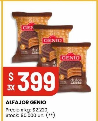 Changomas Alfajor genio x3 oferta
