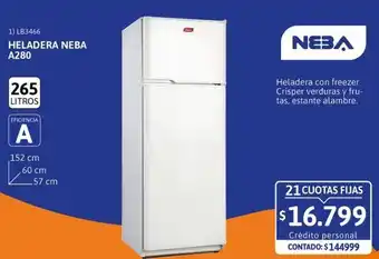 Cetrogar Heladera neba cf bl a280 265lt oferta