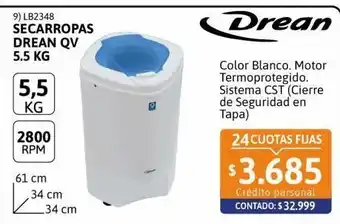 Cetrogar Secarropas drean qv 5.5 kg oferta