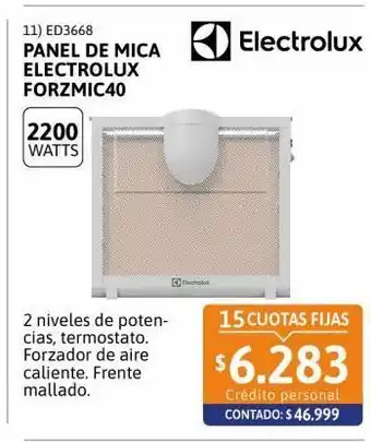 Cetrogar Panel de mica electrolux2200w mic40 oferta