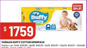Changomas Pañales duffy cotton hiperpack oferta