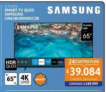 Cetrogar Smart tv led 65 samsung un65bu8000gczb 4k uhd oferta