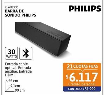 Cetrogar Barra de sonido bt philips tab5105/12 oferta