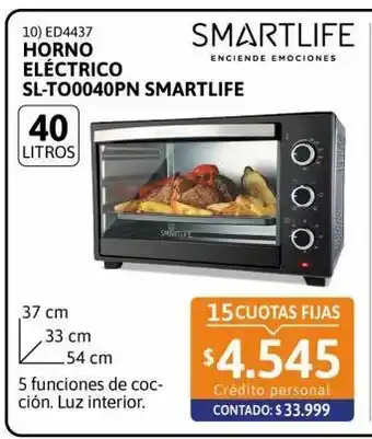 Cetrogar Hornito eléctrico sl-to0040pn 40lt smartlife oferta