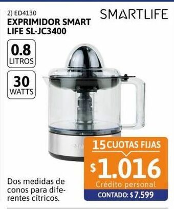 Exprimidor sl-jc3400 0.8lt 30w smartlife