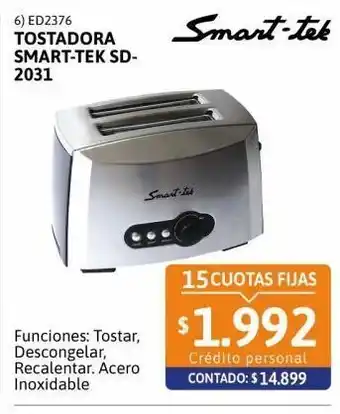 Cetrogar Tostadora smart-tek sd-2031 acero inoxidable oferta