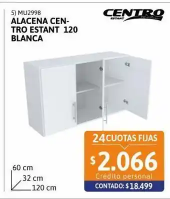 Cetrogar Alacena 120 centro estant blanca oferta