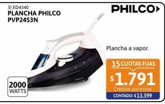 Cetrogar Plancha a vapor philco pvp2453n 2000w oferta