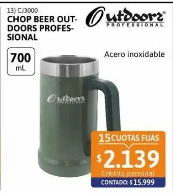 Cetrogar Jarra chop beer professional verde outdoors oferta