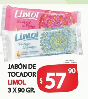 Supermercados Becerra Limol Jabón De Tocador 3 x 90gr oferta