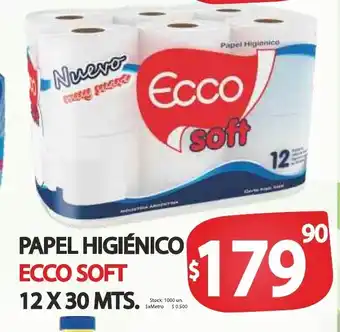 Supermercados Becerra Ecco Soft Papel Higiénico 12 x 30mts. oferta