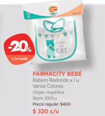 Farmacity Farmacity Bebé Babero Redondo x 1 u Varios Colores oferta