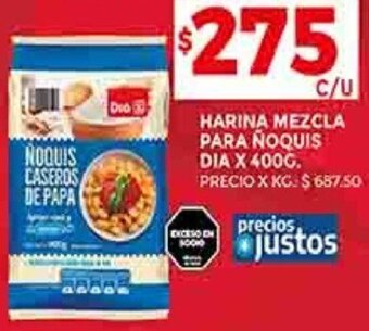 HARINA MEZCLA PARA NOQUIS DIA X 400G.