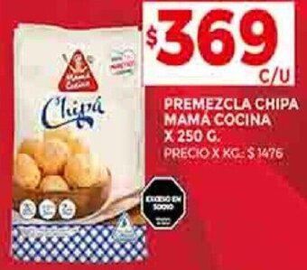 Supermercados DIA PREMEZCLA CHIPA MAMÁ COCINA X 250 G. oferta