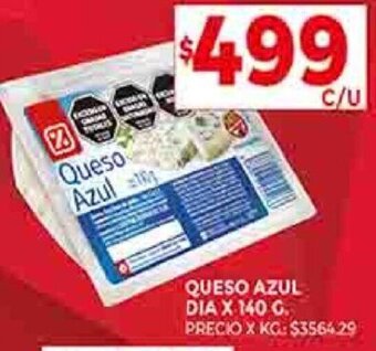 Supermercados DIA QUESO AZUL DIA X 140 G. oferta
