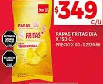 Supermercados DIA PAPAS FRITAS DIA X 150 G. oferta
