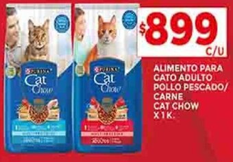 Supermercados DIA ALIMENTO PARA GATO ADULTO POLLO PESCADO/ CARNE CAT CHOW X 1K oferta