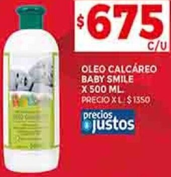 Supermercados DIA OLEO CALCÁREO BABY SMILE X 500 ML. oferta