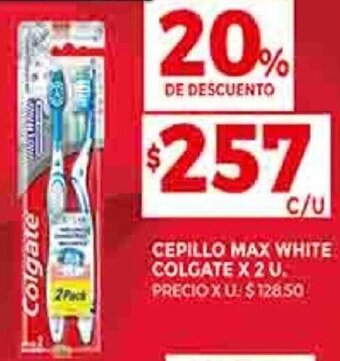 Supermercados DIA CEPILLO MAX WHITE COLGATE X 2 U. oferta