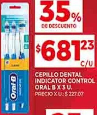 Supermercados DIA CEPILLO DENTAL INDICATOR CONTROL ORAL B X 3 U. oferta
