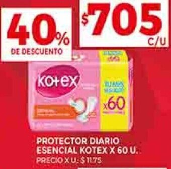 Supermercados DIA PROTECTOR DIARIO ESENCIAL KOTEX X 60 U.. oferta