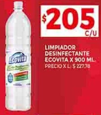 Supermercados DIA LIMPIADOR DESINFECTANTE ECOVITA X 900 ML. oferta