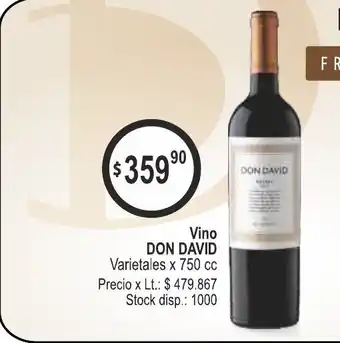 Don David Vino Varietales x 750cc