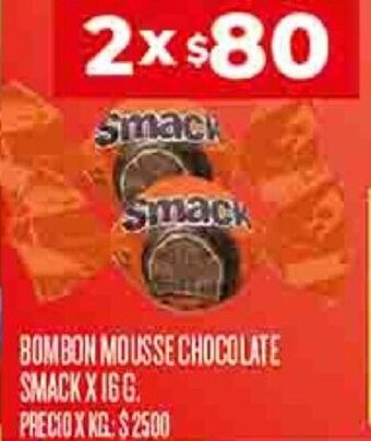 Supermercados DIA BOMBON MOUSSE CHOCOLATE SMACK X 16G. oferta