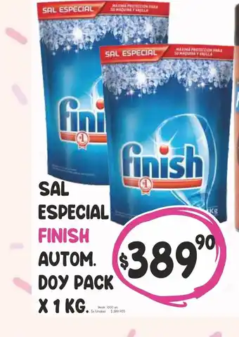 Supermercados Becerra Finish Sal Especial Autom. Doy Pack x 1kg oferta