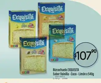 Supermercados Becerra Exquisita Bizcochuelo Sabor Vainilla - Coco - Limón x 540g oferta