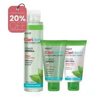 Gigot Set clariderm power green oferta