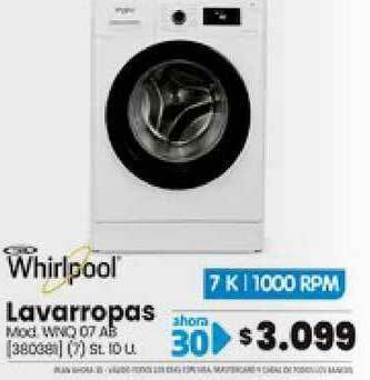 Trabuco Hogar Whirlpool Lavarropas oferta